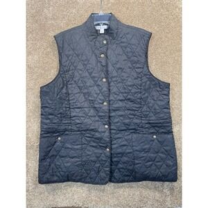 Women's Lilac Bloom Vest - Quilted Black Soft 2XL Warm